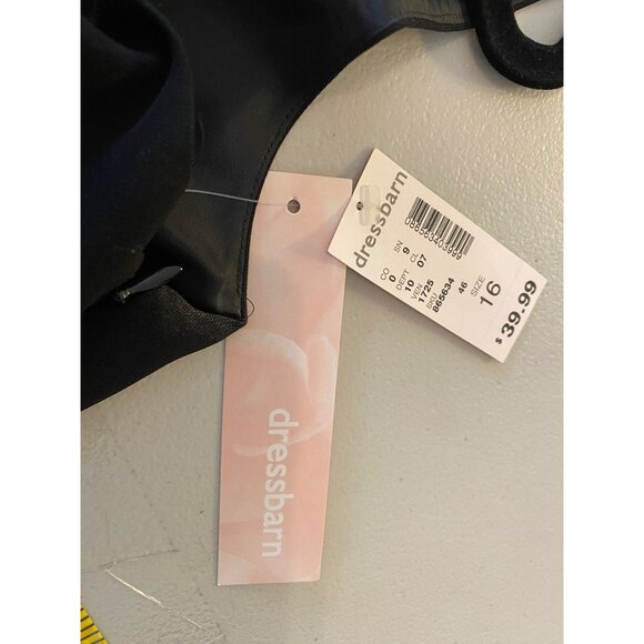 Dressbarn Sleeveless Black & White Colorblock Sheath Dress Size 16 - Picture 6 of 12